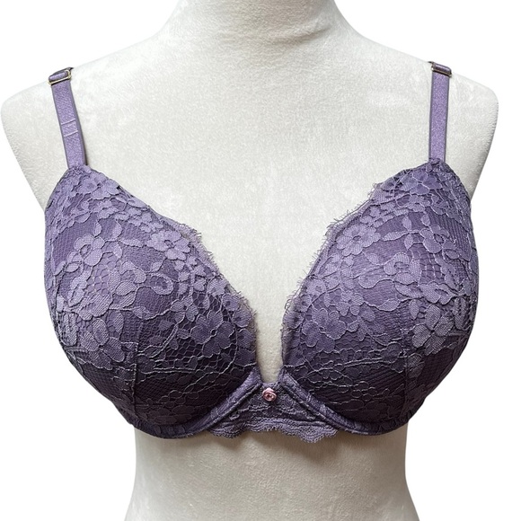Victoria’s Secret 36DD Dream Angels Lilac Purple Bra Lace Push Up - Picture 1 of 7